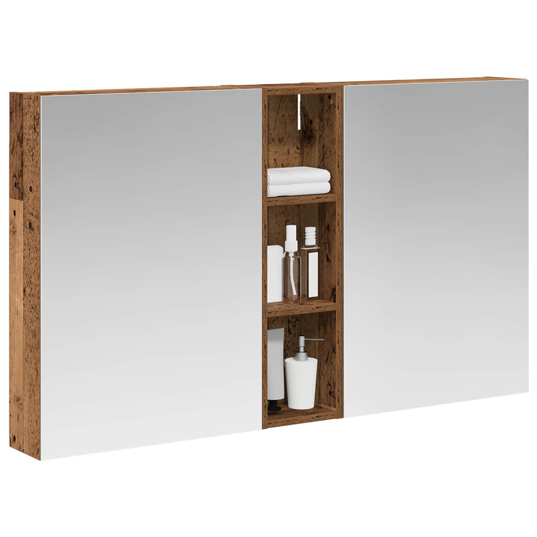 Badeværelsesskabsæt 3 pcs 120 x 14,5 x 70 cm Konstrueret træ