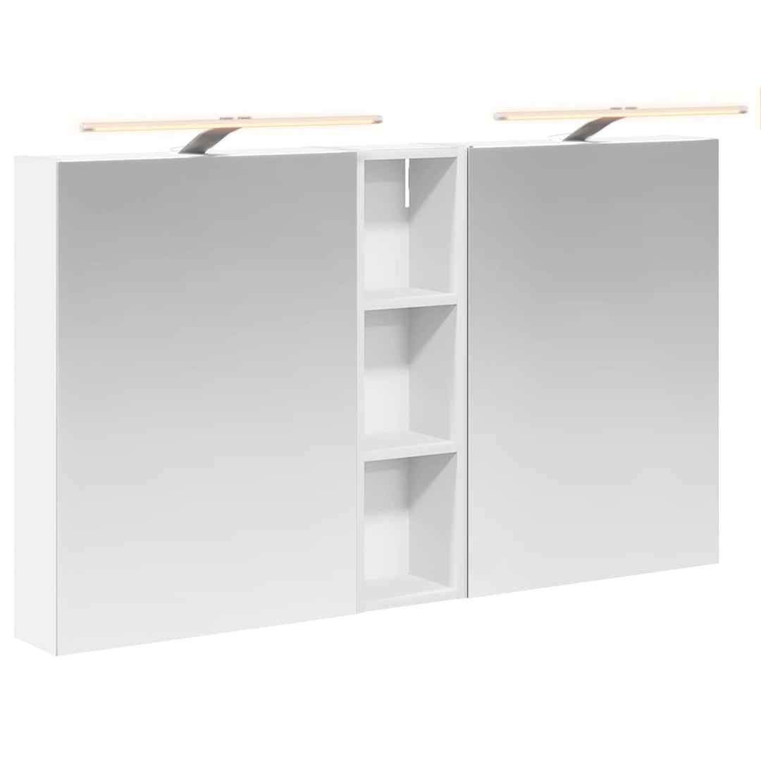Badeværelsesskabsæt 3 pcs 120 x 14,5 x 70 cm Konstrueret træ