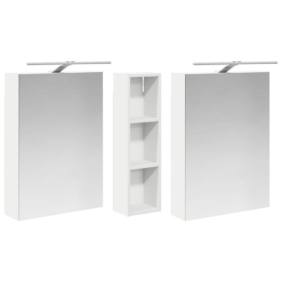 Badeværelsesskabsæt 3 pcs 120 x 14,5 x 70 cm Konstrueret træ