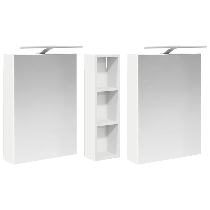 Badeværelsesskabsæt 3 pcs 120 x 14,5 x 70 cm Konstrueret træ