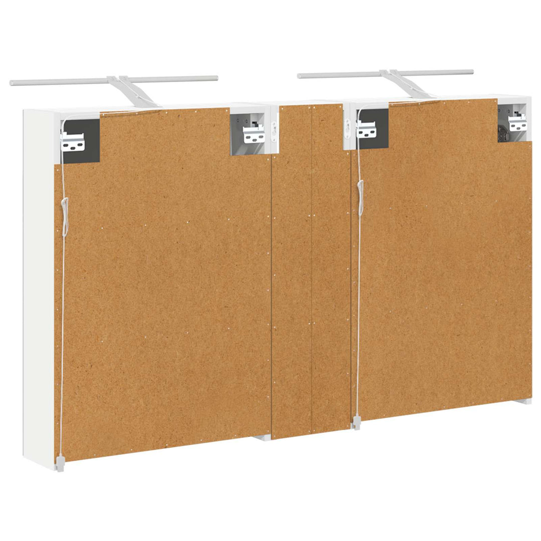 Badeværelsesskabsæt 3 pcs 120 x 14,5 x 70 cm Konstrueret træ
