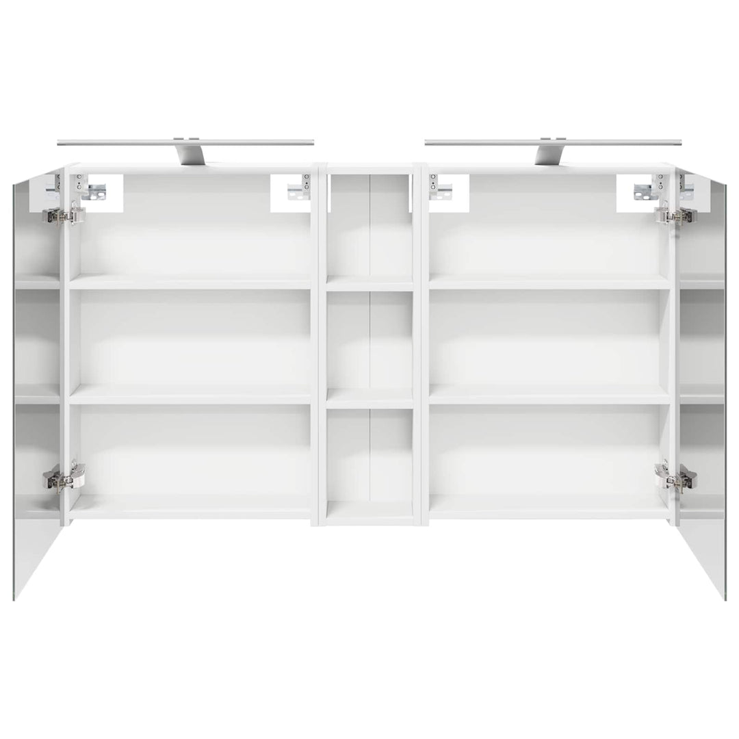 Badeværelsesskabsæt 3 pcs 120 x 14,5 x 70 cm Konstrueret træ