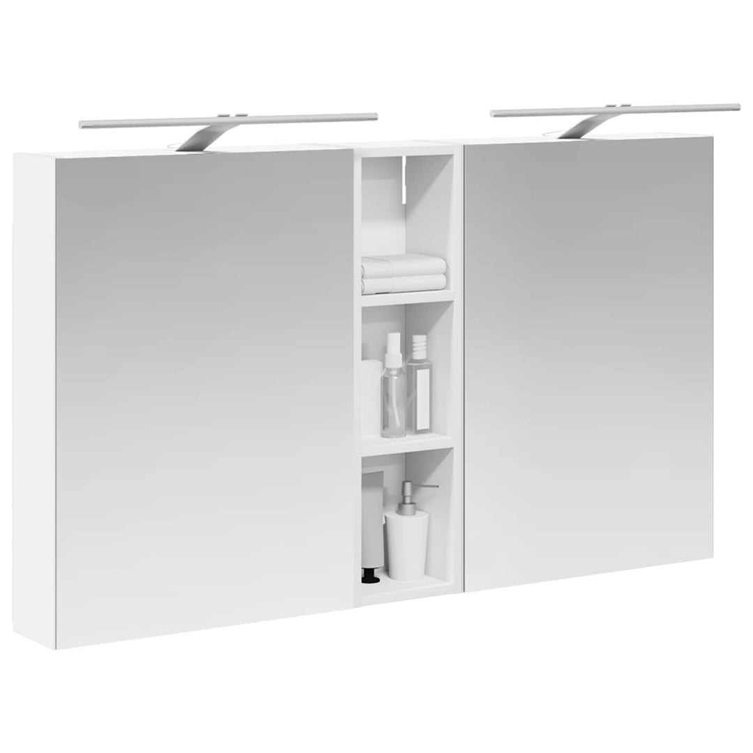 Badeværelsesskabsæt 3 pcs 120 x 14,5 x 70 cm Konstrueret træ