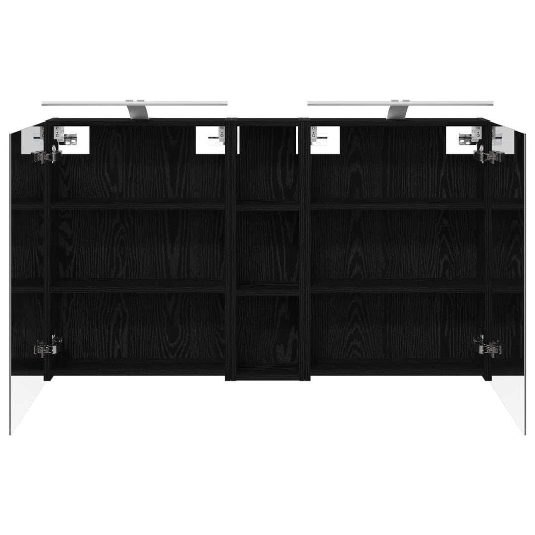 Badeværelsesskabsæt 3 pcs 120 x 14,5 x 70 cm Konstrueret træ