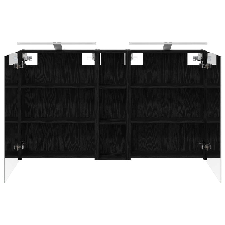 Badeværelsesskabsæt 3 pcs 120 x 14,5 x 70 cm Konstrueret træ