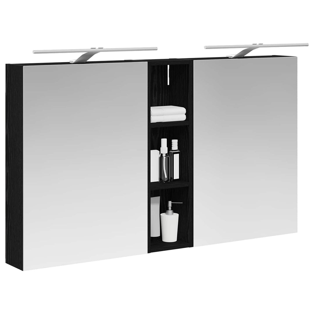 Badeværelsesskabsæt 3 pcs 120 x 14,5 x 70 cm Konstrueret træ