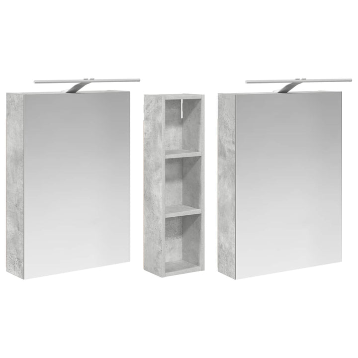 Badeværelsesskabsæt 3 pcs 120 x 14,5 x 70 cm Konstrueret træ