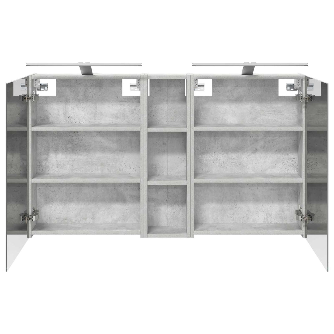 Badeværelsesskabsæt 3 pcs 120 x 14,5 x 70 cm Konstrueret træ