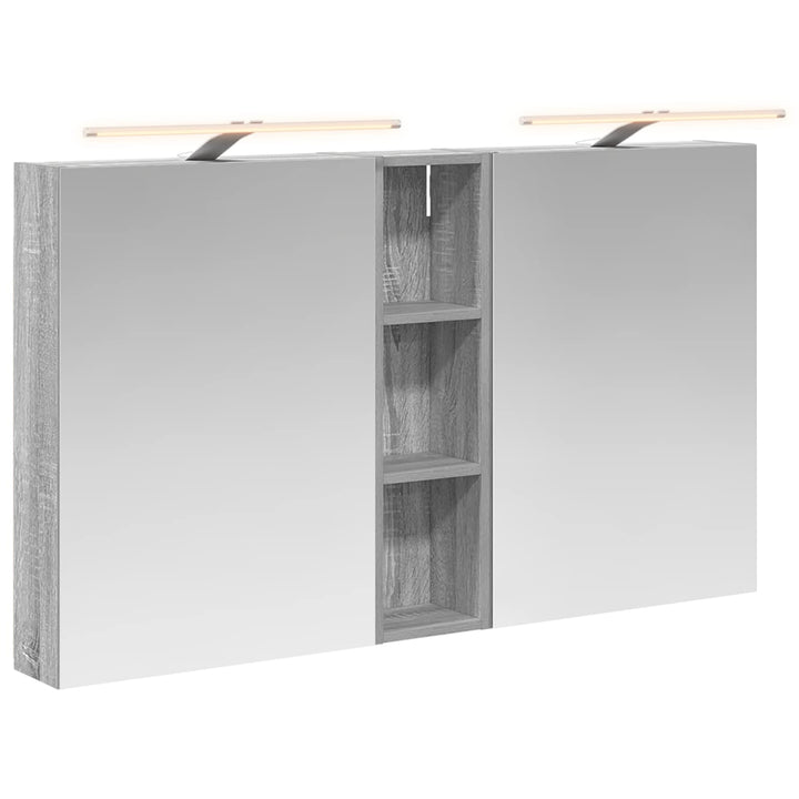 Badeværelsesskabsæt 3 pcs 120 x 14,5 x 70 cm Konstrueret træ