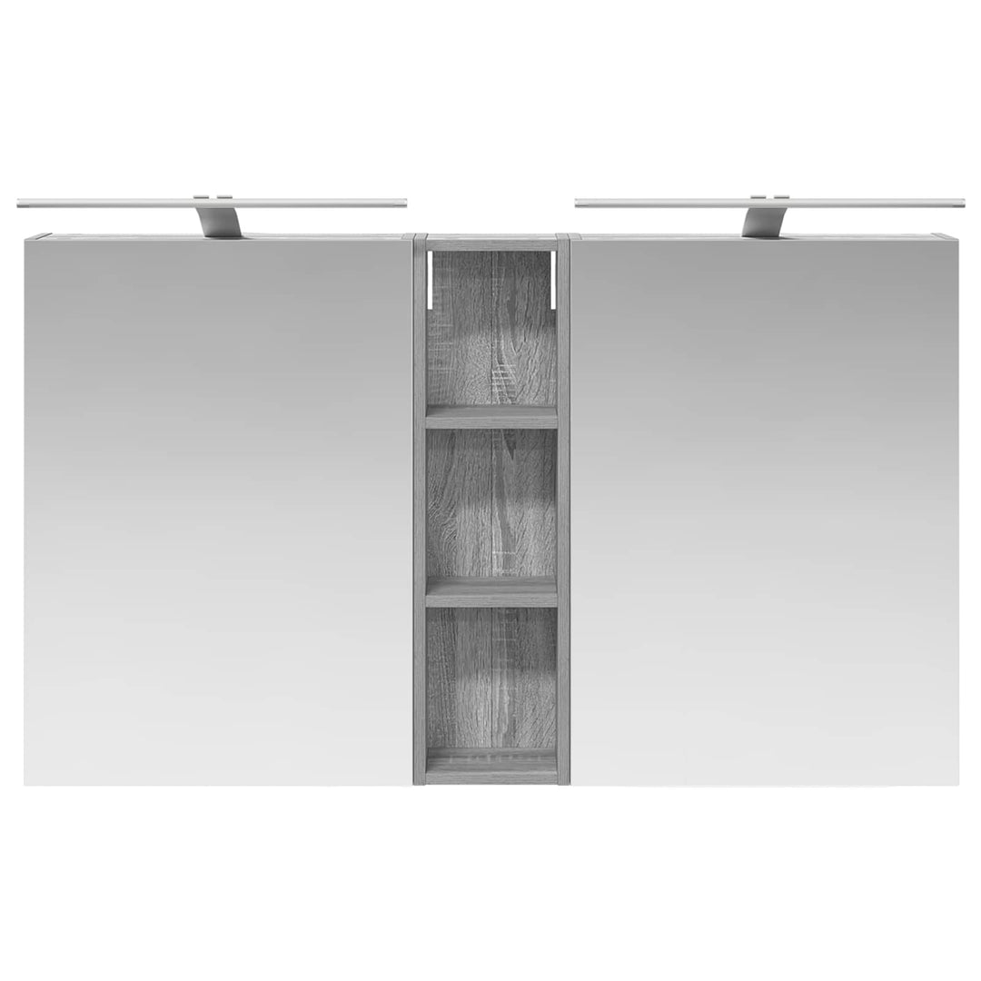 Badeværelsesskabsæt 3 pcs 120 x 14,5 x 70 cm Konstrueret træ