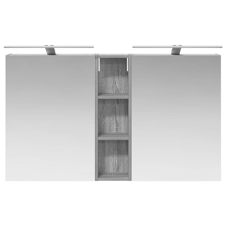 Badeværelsesskabsæt 3 pcs 120 x 14,5 x 70 cm Konstrueret træ