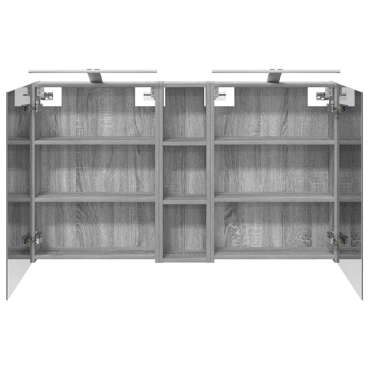 Badeværelsesskabsæt 3 pcs 120 x 14,5 x 70 cm Konstrueret træ