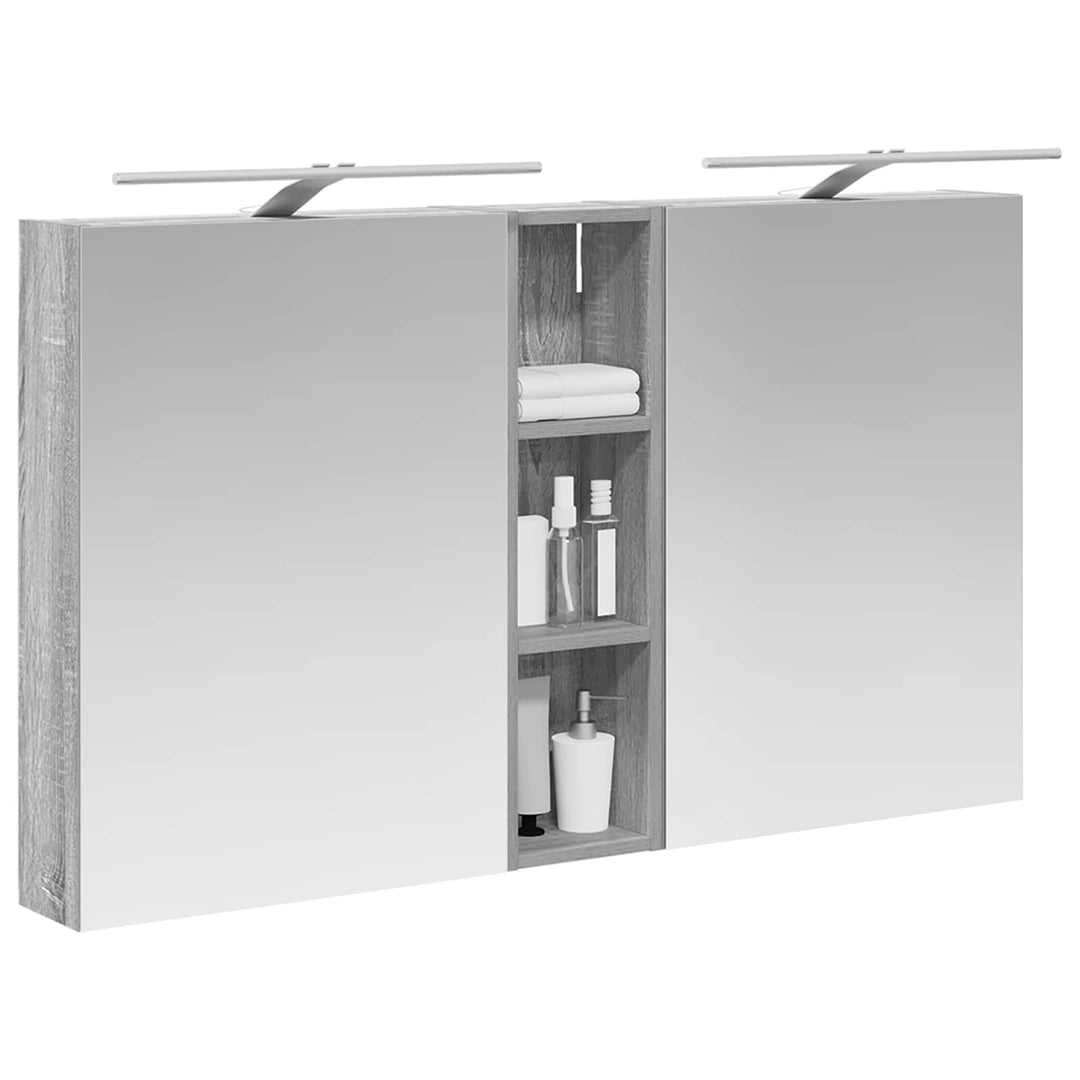 Badeværelsesskabsæt 3 pcs 120 x 14,5 x 70 cm Konstrueret træ