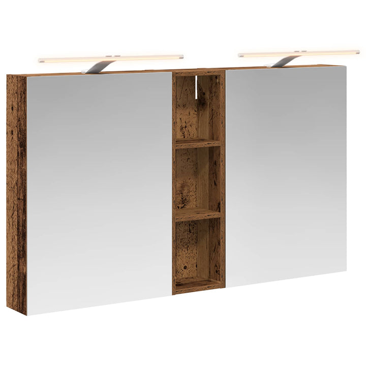 Badeværelsesskabsæt 3 pcs 120 x 14,5 x 70 cm Konstrueret træ