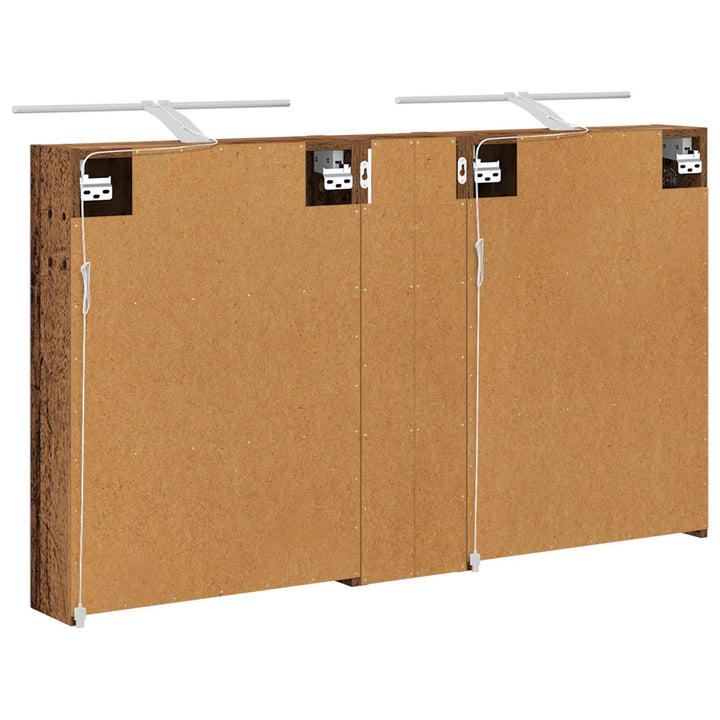Badeværelsesskabsæt 3 pcs 120 x 14,5 x 70 cm Konstrueret træ