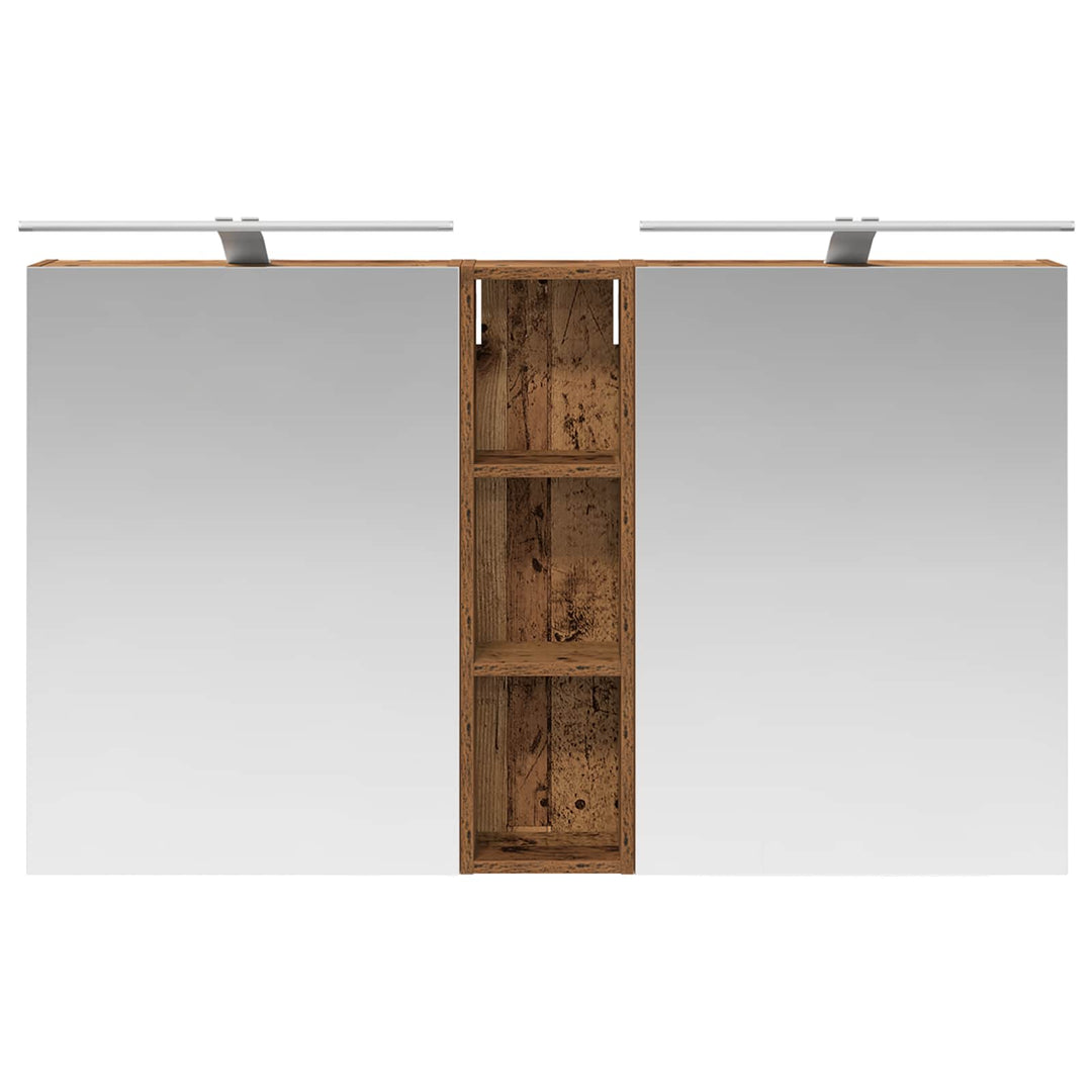 Badeværelsesskabsæt 3 pcs 120 x 14,5 x 70 cm Konstrueret træ
