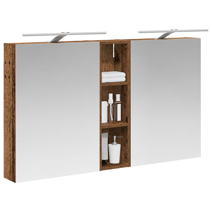Badeværelsesskabsæt 3 pcs 120 x 14,5 x 70 cm Konstrueret træ