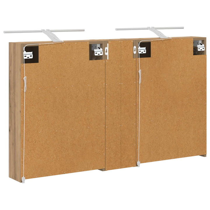 Badeværelsesskabsæt 3 pcs 120 x 14,5 x 70 cm Konstrueret træ