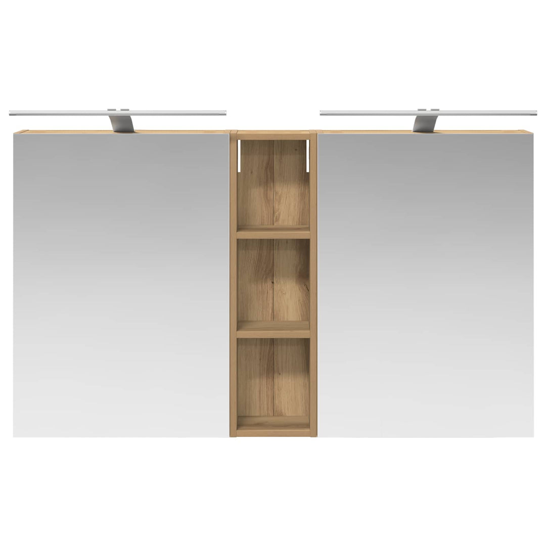 Badeværelsesskabsæt 3 pcs 120 x 14,5 x 70 cm Konstrueret træ