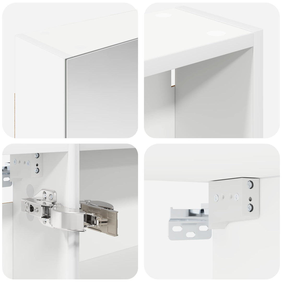 Badeværelsesskabsæt 3 pcs 130 x 14,5 x 70 cm Konstrueret træ