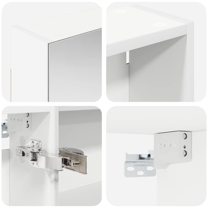 Badeværelsesskabsæt 3 pcs 130 x 14,5 x 70 cm Konstrueret træ