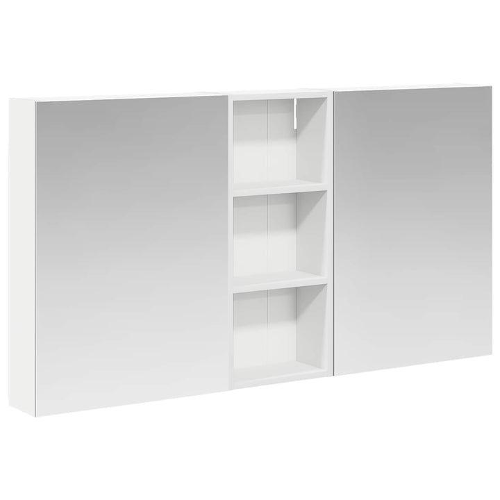 Badeværelsesskabsæt 3 pcs 130 x 14,5 x 70 cm Konstrueret træ