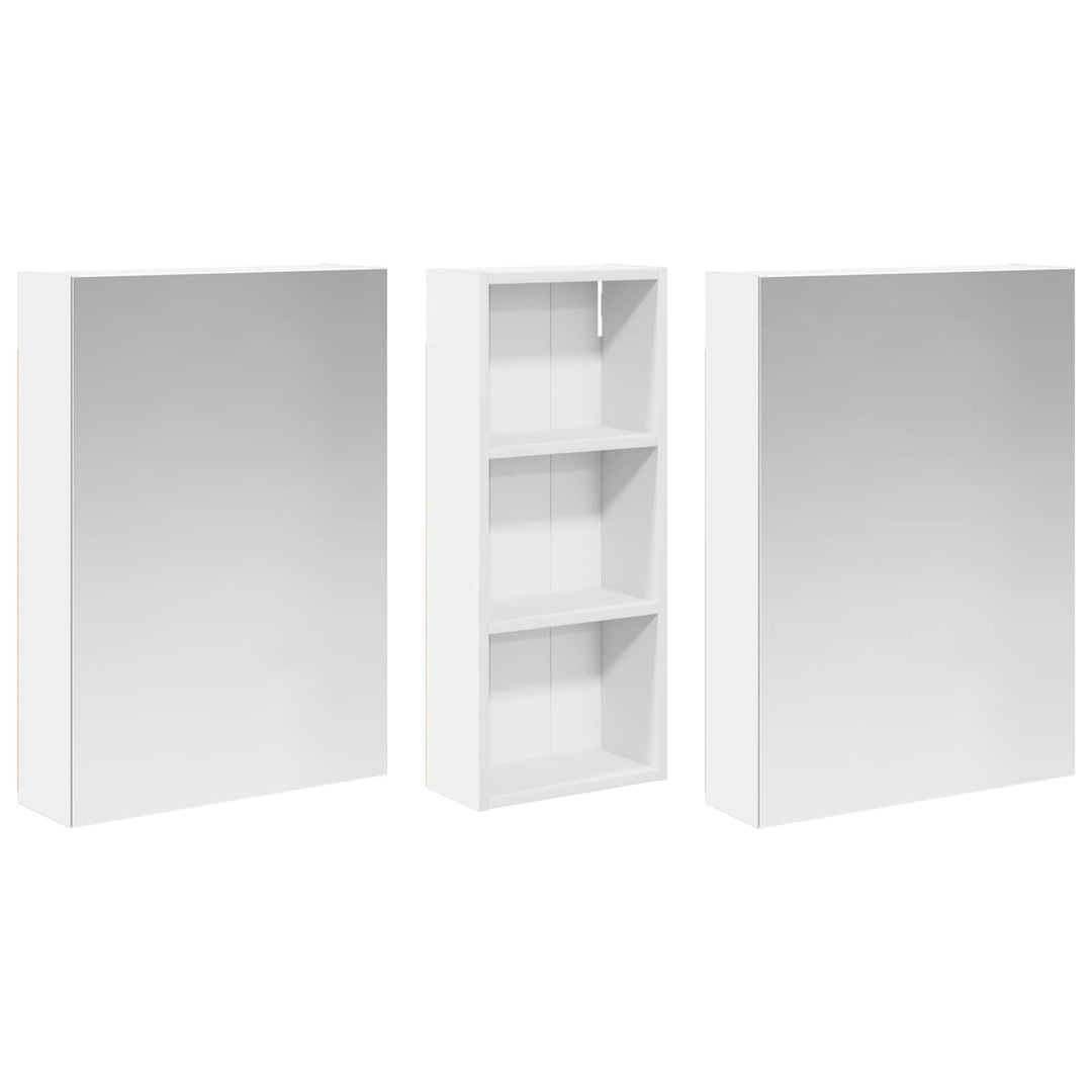 Badeværelsesskabsæt 3 pcs 130 x 14,5 x 70 cm Konstrueret træ