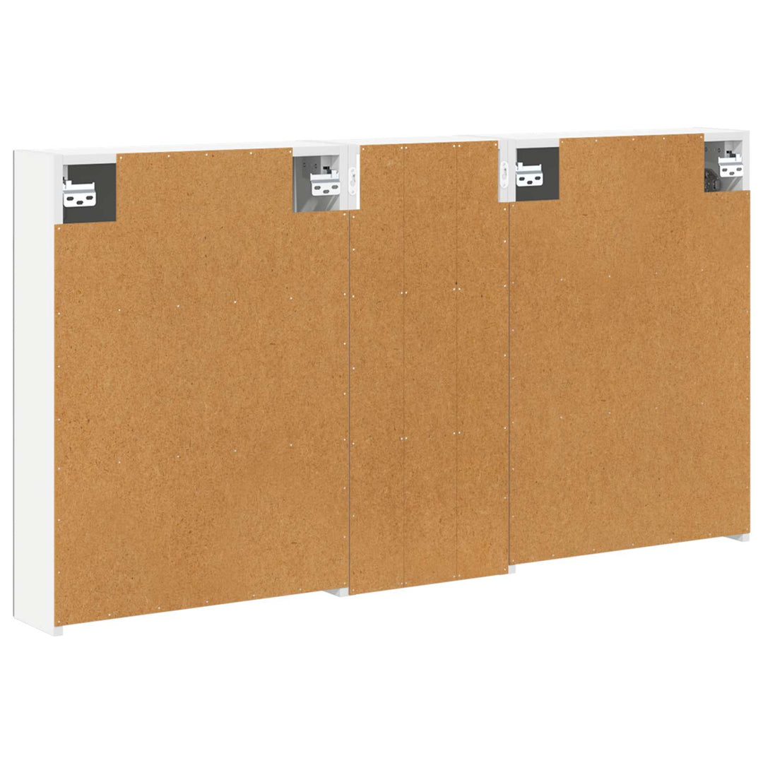 Badeværelsesskabsæt 3 pcs 130 x 14,5 x 70 cm Konstrueret træ
