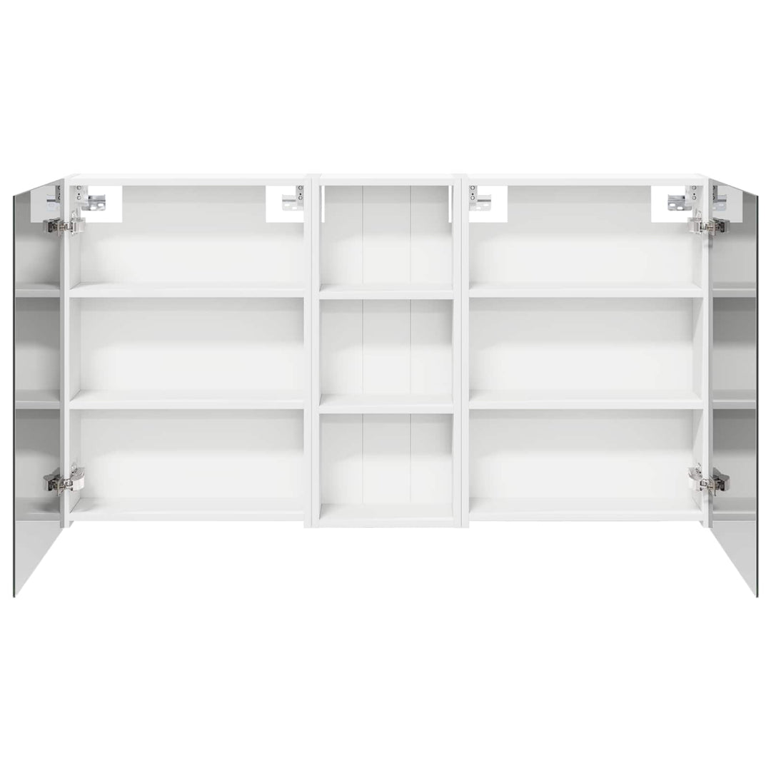 Badeværelsesskabsæt 3 pcs 130 x 14,5 x 70 cm Konstrueret træ