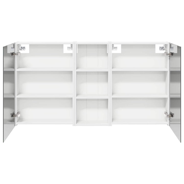 Badeværelsesskabsæt 3 pcs 130 x 14,5 x 70 cm Konstrueret træ