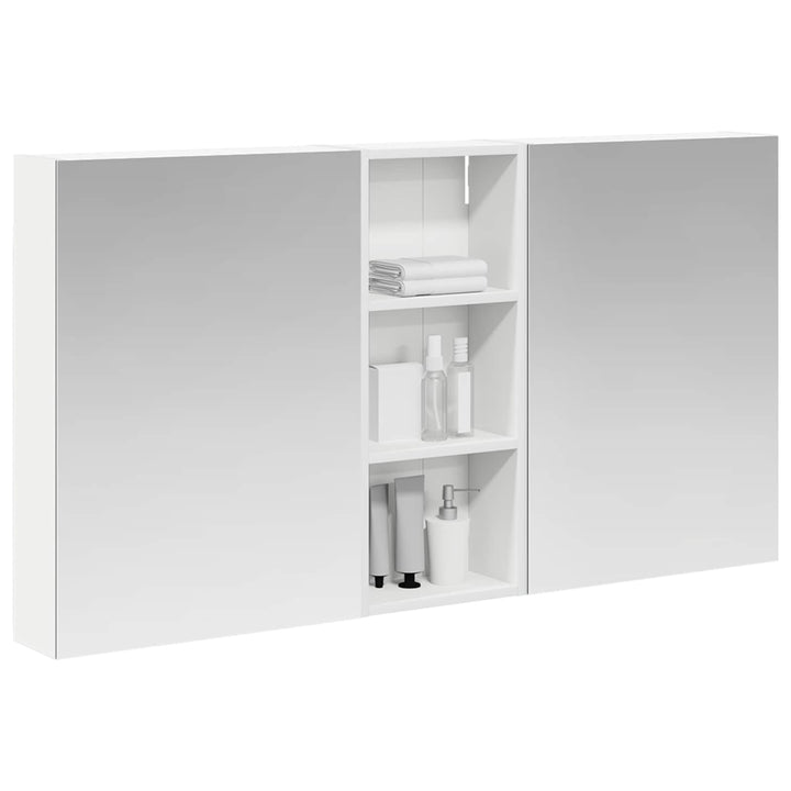Badeværelsesskabsæt 3 pcs 130 x 14,5 x 70 cm Konstrueret træ