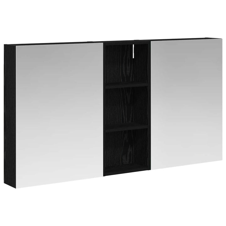 Badeværelsesskabsæt 3 pcs 130 x 14,5 x 70 cm Konstrueret træ