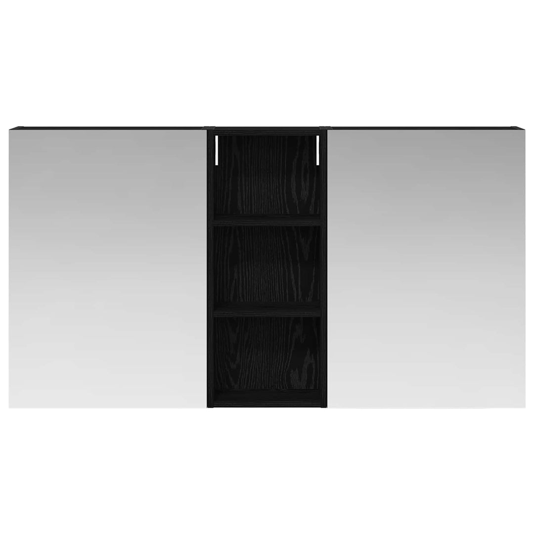 Badeværelsesskabsæt 3 pcs 130 x 14,5 x 70 cm Konstrueret træ