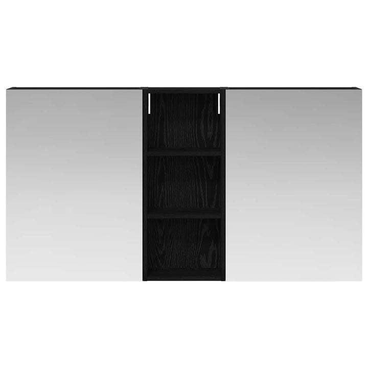 Badeværelsesskabsæt 3 pcs 130 x 14,5 x 70 cm Konstrueret træ