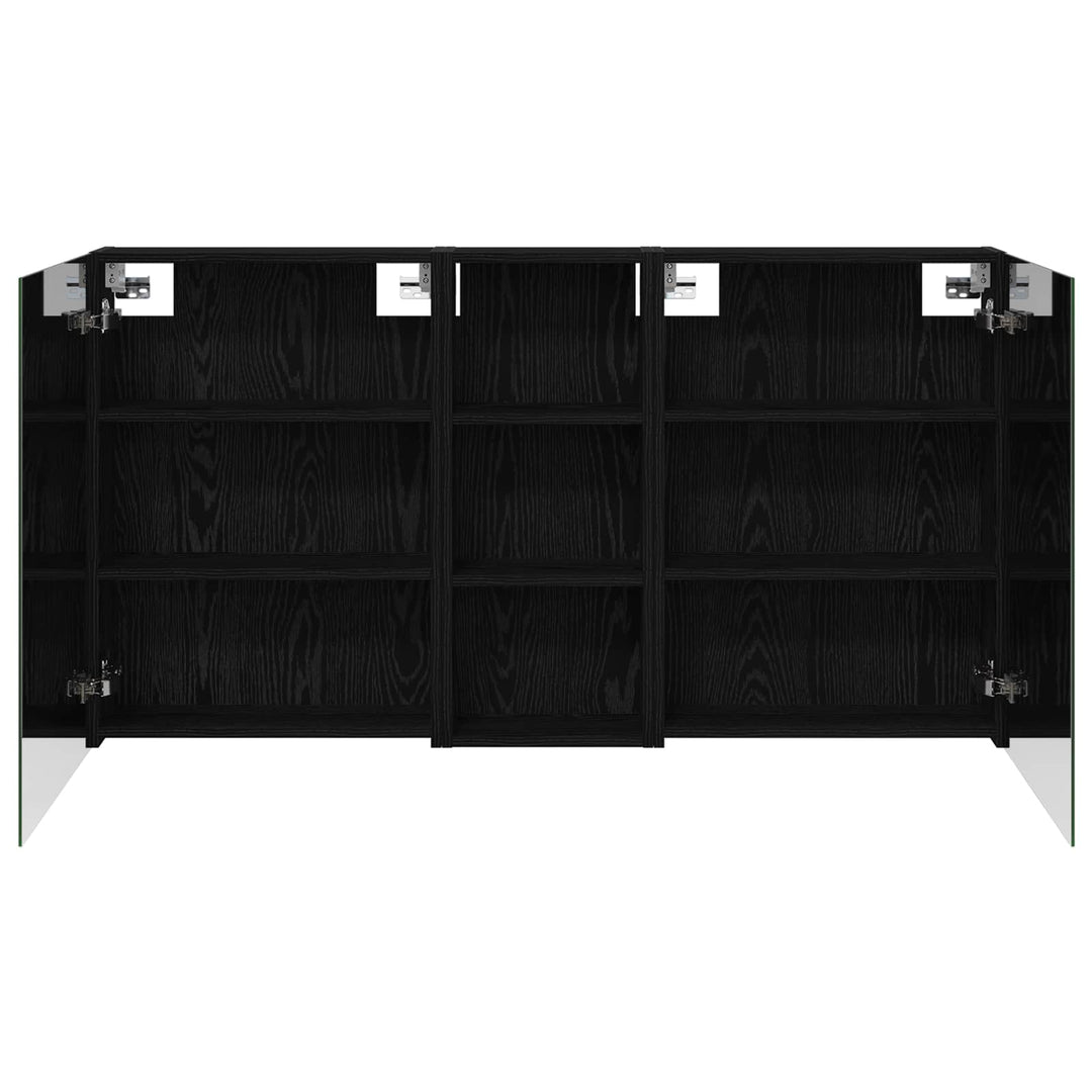 Badeværelsesskabsæt 3 pcs 130 x 14,5 x 70 cm Konstrueret træ