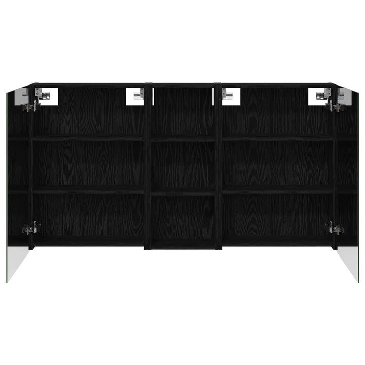 Badeværelsesskabsæt 3 pcs 130 x 14,5 x 70 cm Konstrueret træ