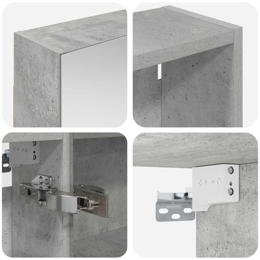 Badeværelsesskabsæt 3 pcs 130 x 14,5 x 70 cm Konstrueret træ