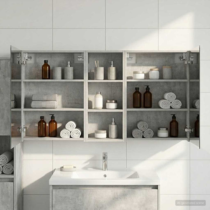Badeværelsesskabsæt 3 pcs 130 x 14,5 x 70 cm Konstrueret træ