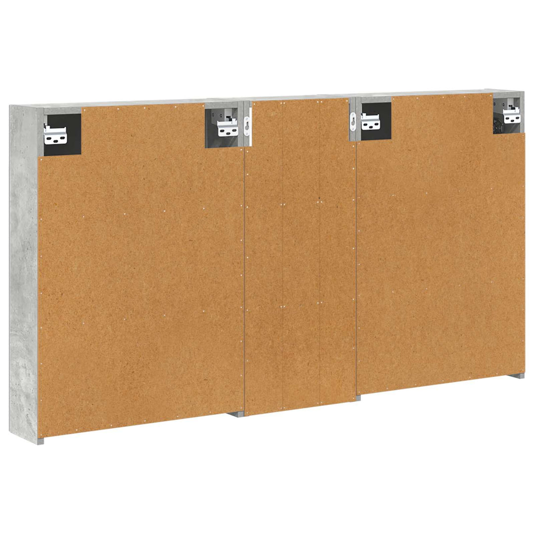 Badeværelsesskabsæt 3 pcs 130 x 14,5 x 70 cm Konstrueret træ