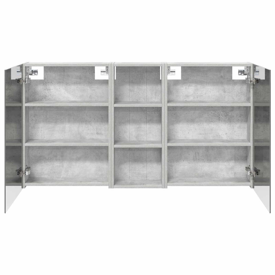 Badeværelsesskabsæt 3 pcs 130 x 14,5 x 70 cm Konstrueret træ