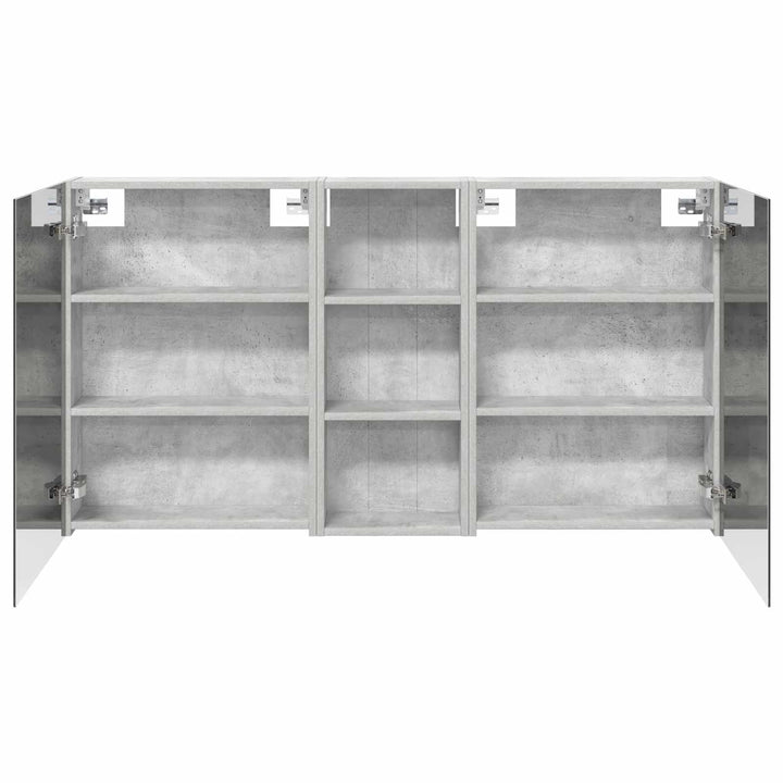 Badeværelsesskabsæt 3 pcs 130 x 14,5 x 70 cm Konstrueret træ