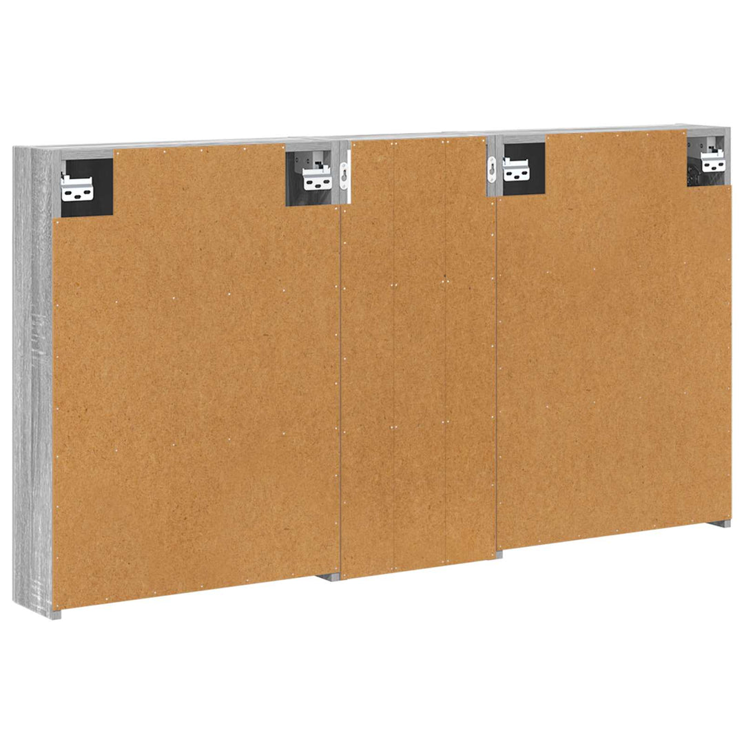 Badeværelsesskabsæt 3 pcs 130 x 14,5 x 70 cm Konstrueret træ