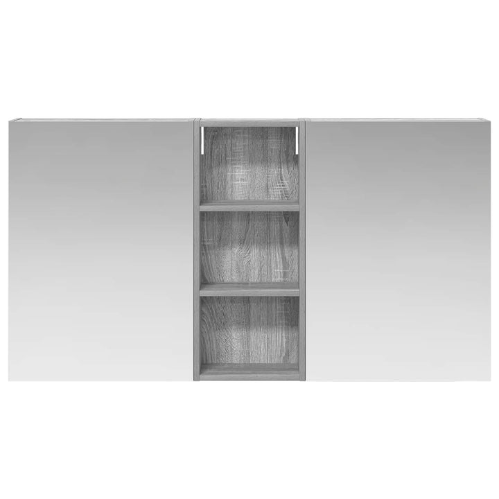 Badeværelsesskabsæt 3 pcs 130 x 14,5 x 70 cm Konstrueret træ