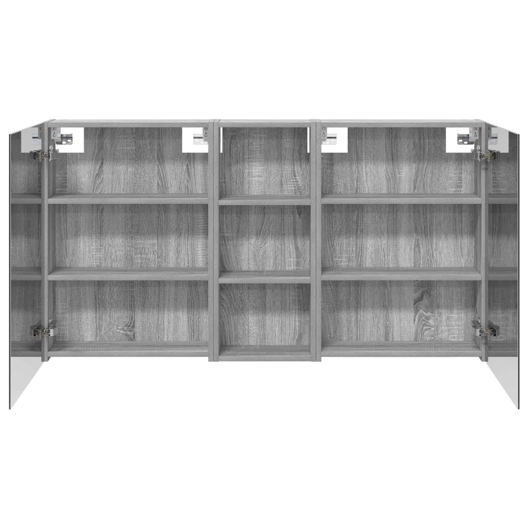 Badeværelsesskabsæt 3 pcs 130 x 14,5 x 70 cm Konstrueret træ