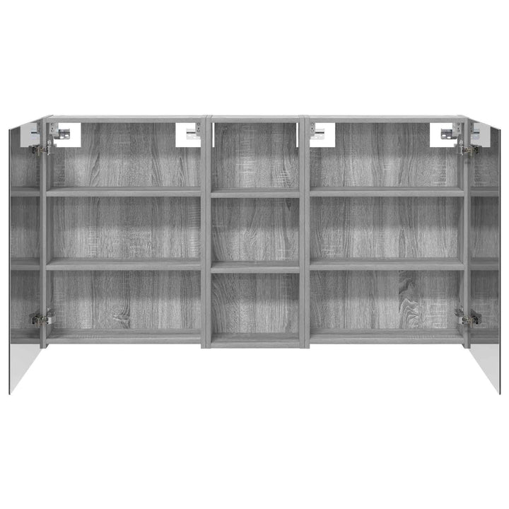 Badeværelsesskabsæt 3 pcs 130 x 14,5 x 70 cm Konstrueret træ