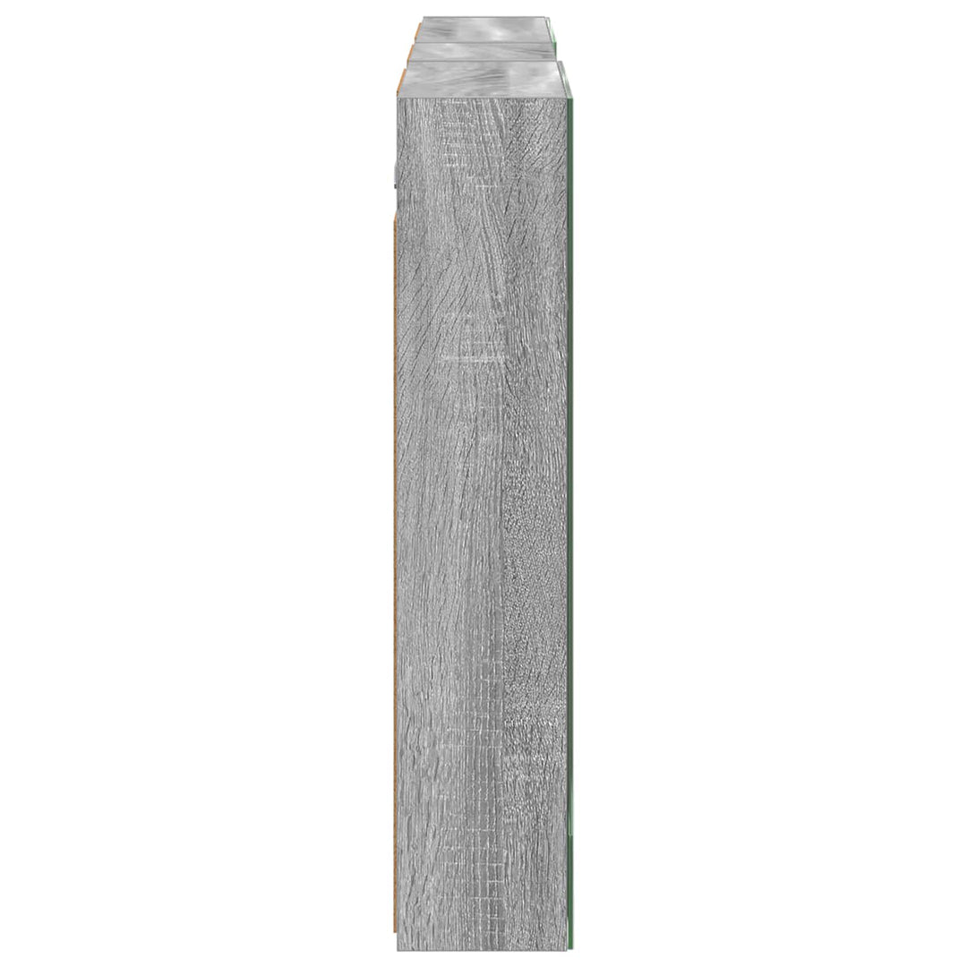 Badeværelsesskabsæt 3 pcs 130 x 14,5 x 70 cm Konstrueret træ