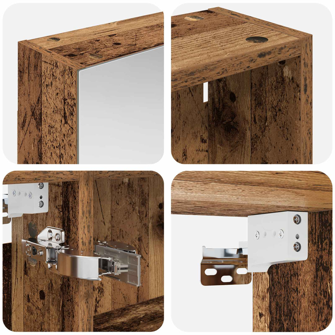 Badeværelsesskabsæt 3 pcs 130 x 14,5 x 70 cm Konstrueret træ