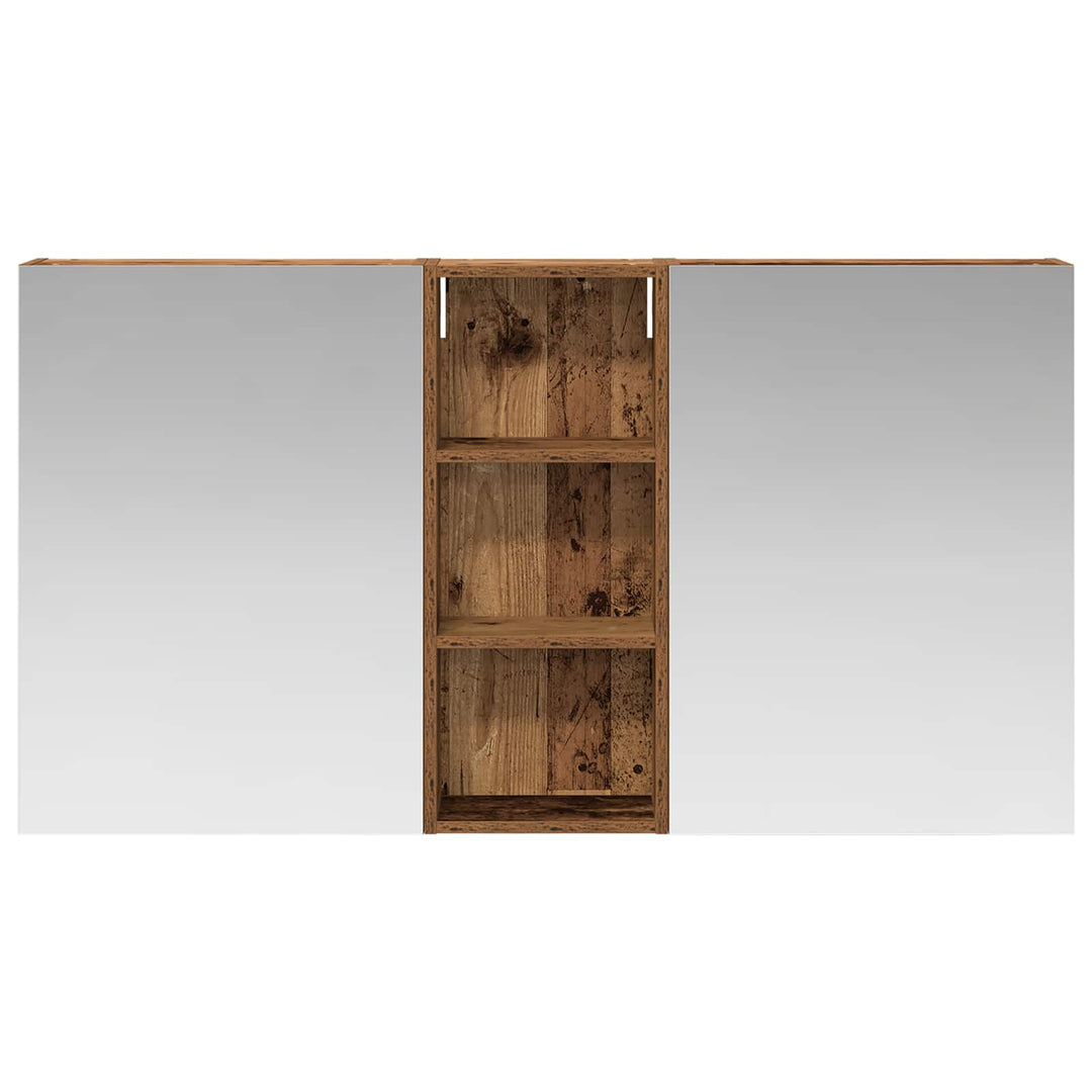 Badeværelsesskabsæt 3 pcs 130 x 14,5 x 70 cm Konstrueret træ