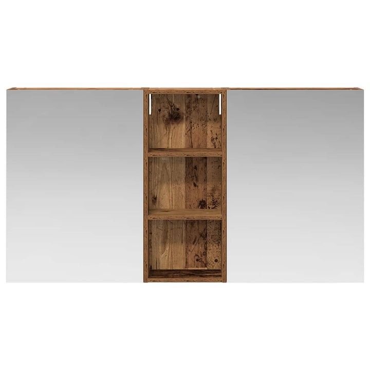 Badeværelsesskabsæt 3 pcs 130 x 14,5 x 70 cm Konstrueret træ