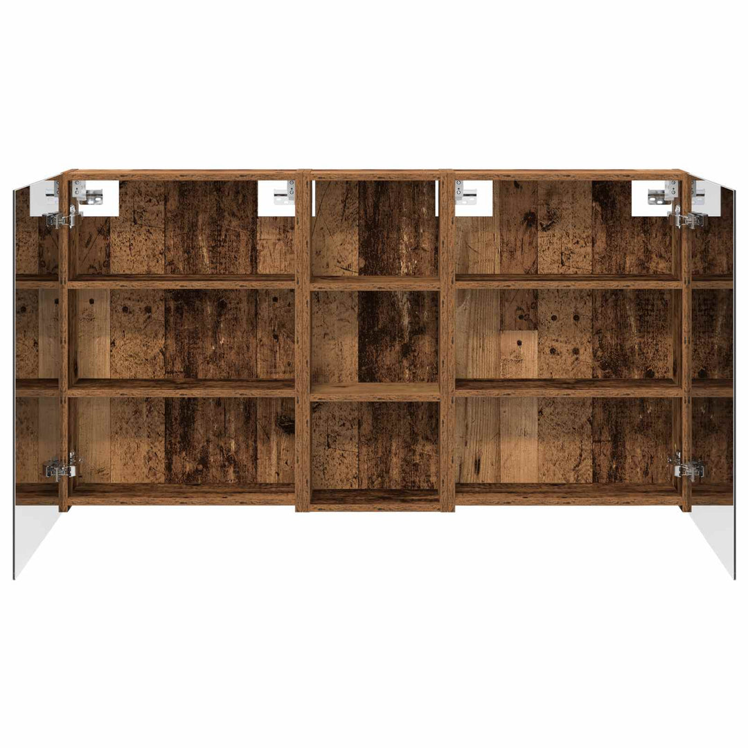 Badeværelsesskabsæt 3 pcs 130 x 14,5 x 70 cm Konstrueret træ